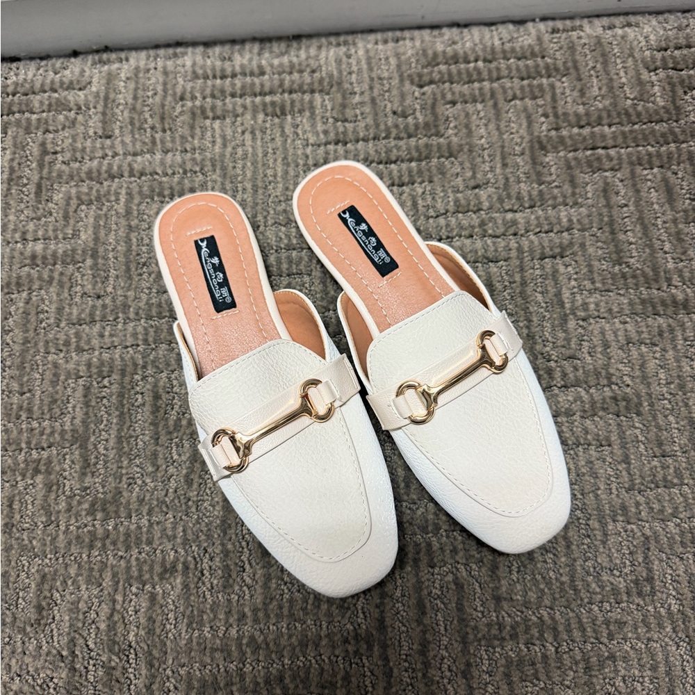 White Slip-On Loafers